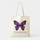 Fibromyalgie Bewustzijn Vlinder (1700 - FMA) Tote Bag (Achterkant)