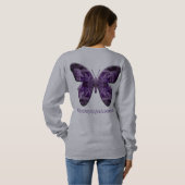 Fibromyalgie Bewustzijn Vlinder (1700 - FMA) Trui (Achterkant volledig)