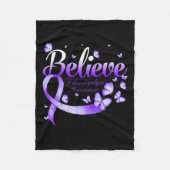 Fibromyalgie Bewustzijn Vlinder 1 Fleece Deken (Voorkant)