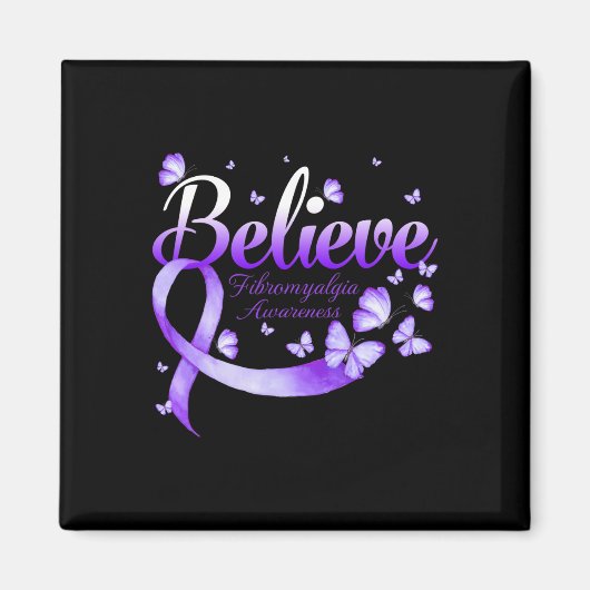 Fibromyalgie Bewustzijn Vlinder 1 Magneet (Voorkant)