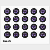 Fibromyalgie Bewustzijn Vlinder 1 Ronde Sticker (Vel)
