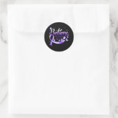 Fibromyalgie Bewustzijn Vlinder 1 Ronde Sticker (Tas)