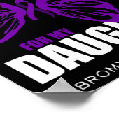 Fibromyalgie bewustzijn vlinder Paarse lint Poster (Hoek)