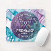 Fibromyalgie-bewustzijn Vlinderlint Muismat (Met muis)