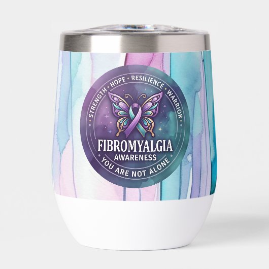 Fibromyalgie-bewustzijn Vlinderribbon  (Voorkant)