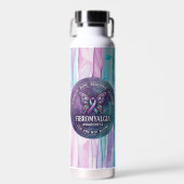 Fibromyalgie bewustzijn vlinderrint waterfles (Voorkant)