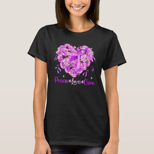 Fibromyalgie Bewustzijn Vredesliefhebber Vrouwen T-shirt (Voorkant)
