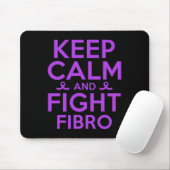 Fibromyalgie Bewustzijn Warrior Blijf kalm en vech Muismat (Met muis)