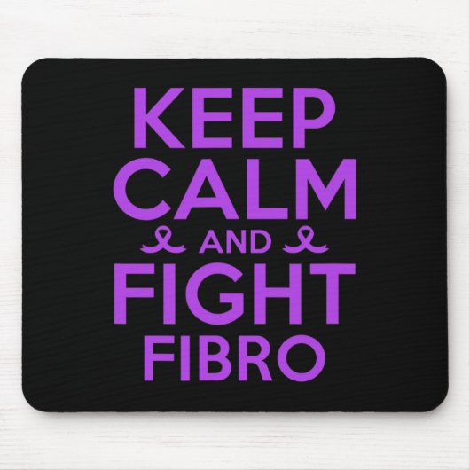 Fibromyalgie Bewustzijn Warrior Blijf kalm en vech Muismat (Voorkant)