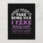 Fibromyalgie Bewustzijn Warrior Fake Being Well Briefkaart (Voorkant)