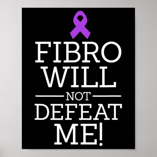 Fibromyalgie bewustzijn Warrior Fibro zal niet ver Poster (Voorkant)
