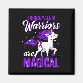 Fibromyalgie Bewustzijn Warrior Fun Eenhoorn Magneet (Voorkant)