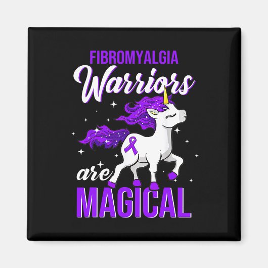 Fibromyalgie Bewustzijn Warrior Fun Eenhoorn Magneet (Voorkant)