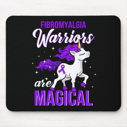 Fibromyalgie Bewustzijn Warrior Fun Eenhoorn Muismat (Voorkant)