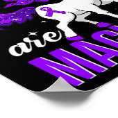Fibromyalgie Bewustzijn Warrior Fun Eenhoorn Poster (Hoek)