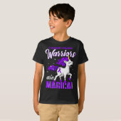Fibromyalgie Bewustzijn Warrior Fun Eenhoorn T-shirt (Voorkant volledig)