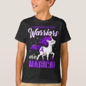 Fibromyalgie Bewustzijn Warrior Fun Eenhoorn T-shirt (Voorkant)