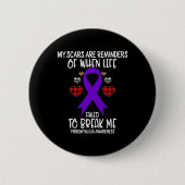 Fibromyalgie Bewustzijn Warrior littekens Herinner Ronde Button 5,7 Cm (Voorkant)