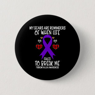 Fibromyalgie Bewustzijn Warrior littekens Herinner Ronde Button 5,7 Cm