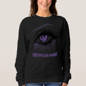 Fibromyalgie Bewustzijn Warrior Paarse Bright Eye  Trui (Voorkant)