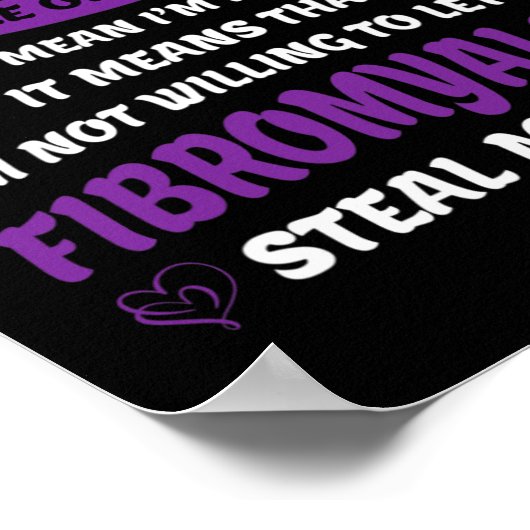 Fibromyalgie Bewustzijnheid - Fibromyalgie Pijn Aw Poster (Hoek)