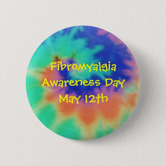 Fibromyalgie, Bewustzijnsdag, 12 mei-Button Ronde Button 5,7 Cm (Voorkant)