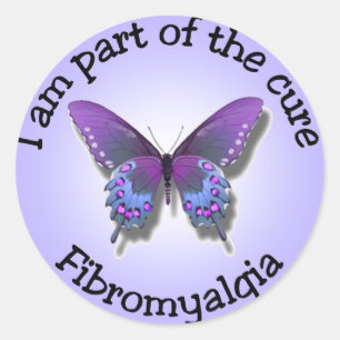 Fibromyalgie-bewustzijnsgerelateerde stickers