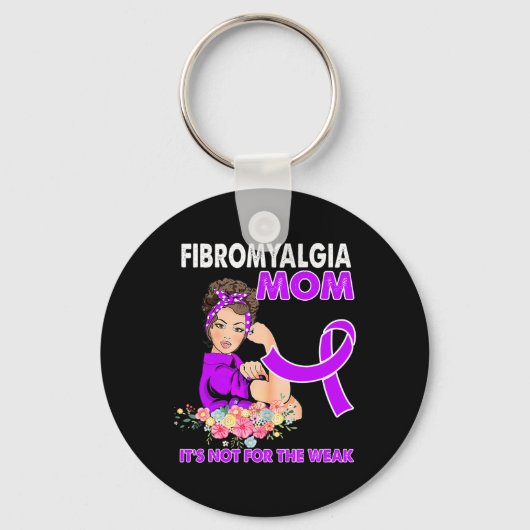 Fibromyalgie-bewustzijnslint 1 sleutelhanger (Voorkant)