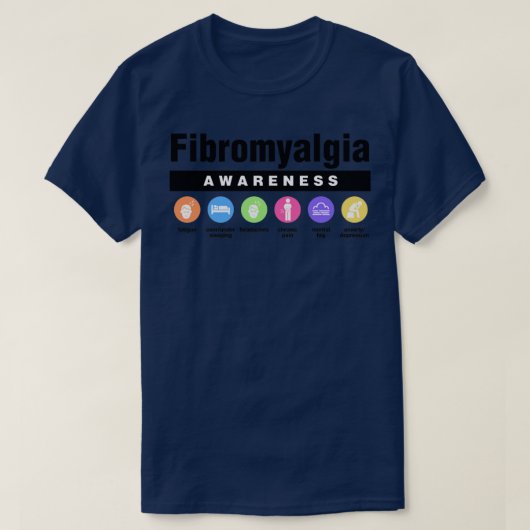 Fibromyalgie Bewustzijnsvermogen Symptomen T-shirt (Design voorkant)