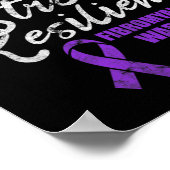 Fibromyalgie Brave Sterke Veerkrachtige Fibro Awar Poster (Hoek)