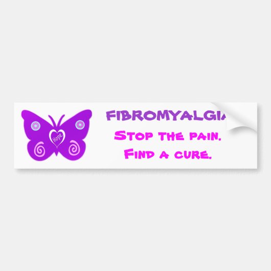 FIBROMYALGIE-bumpersticker Bumpersticker (Voorkant)