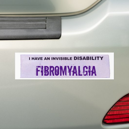 FIBROMYALGIE Bumpersticker voor onzichtbare handic (Op auto)