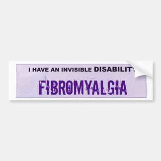 FIBROMYALGIE Bumpersticker voor onzichtbare handic