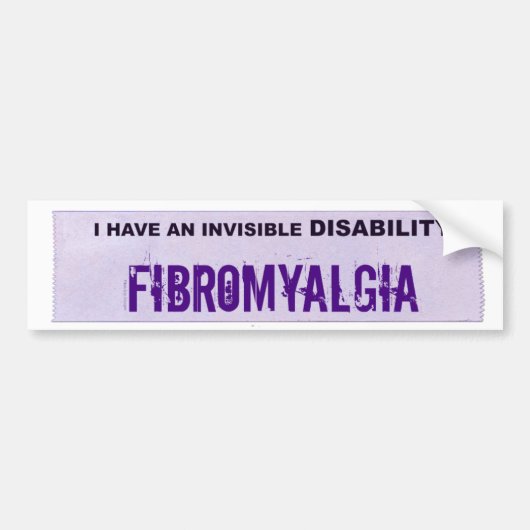FIBROMYALGIE Bumpersticker voor onzichtbare handic (Voorkant)