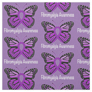 Fibromyalgie Butterfly Awareness Ribbon Stof