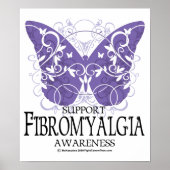 Fibromyalgie Butterfly Poster (Voorkant)