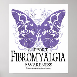 Fibromyalgie Butterfly Poster