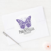 Fibromyalgie Butterfly Ronde Sticker (Envelop)