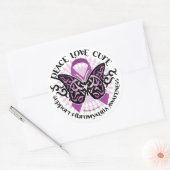 Fibromyalgie Butterfly Tribal Ronde Sticker (Envelop)