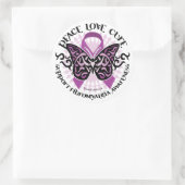Fibromyalgie Butterfly Tribal Ronde Sticker (Tas)