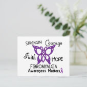 Fibromyalgie Celtic Butterfly 3 Briefkaart (Staand voorkant)