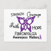 Fibromyalgie Celtic Butterfly 3 Briefkaart (Voorkant)