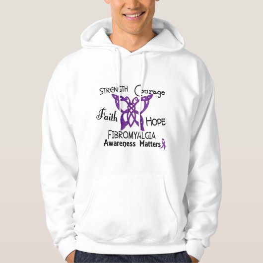 Fibromyalgie Celtic Butterfly 3 Hoodie (Voorkant)