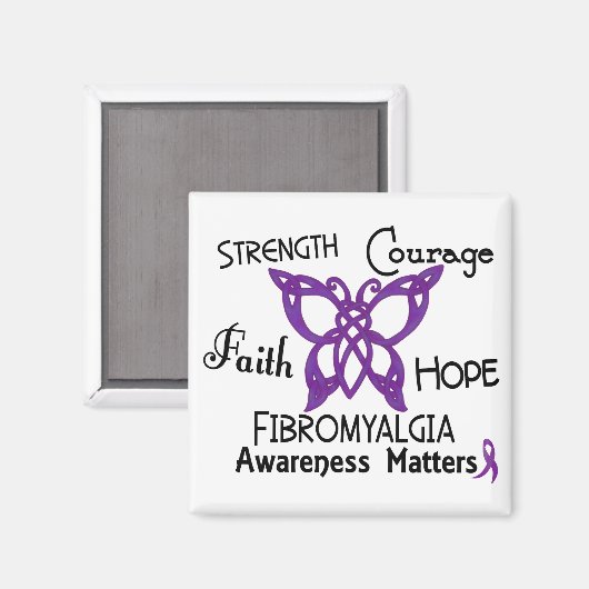 Fibromyalgie Celtic Butterfly 3 Magneet (Voorkant / Achterkant)