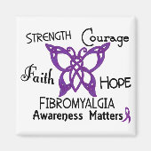 Fibromyalgie Celtic Butterfly 3 Magneet (Voorkant)
