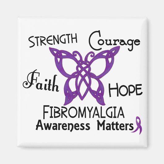 Fibromyalgie Celtic Butterfly 3 Magneet (Voorkant)