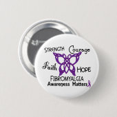 Fibromyalgie Celtic Butterfly 3 Ronde Button 5,7 Cm (Voorkant /achterkant)