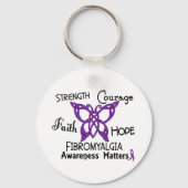 Fibromyalgie Celtic Butterfly 3 Sleutelhanger (Voorkant)