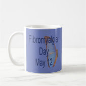 Fibromyalgie Dag Mok Blauw met vlinder. (Links)