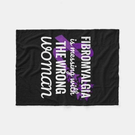 Fibromyalgie Fibro Warrior 1 Fleece Deken (Voorkant (Horizontaal))